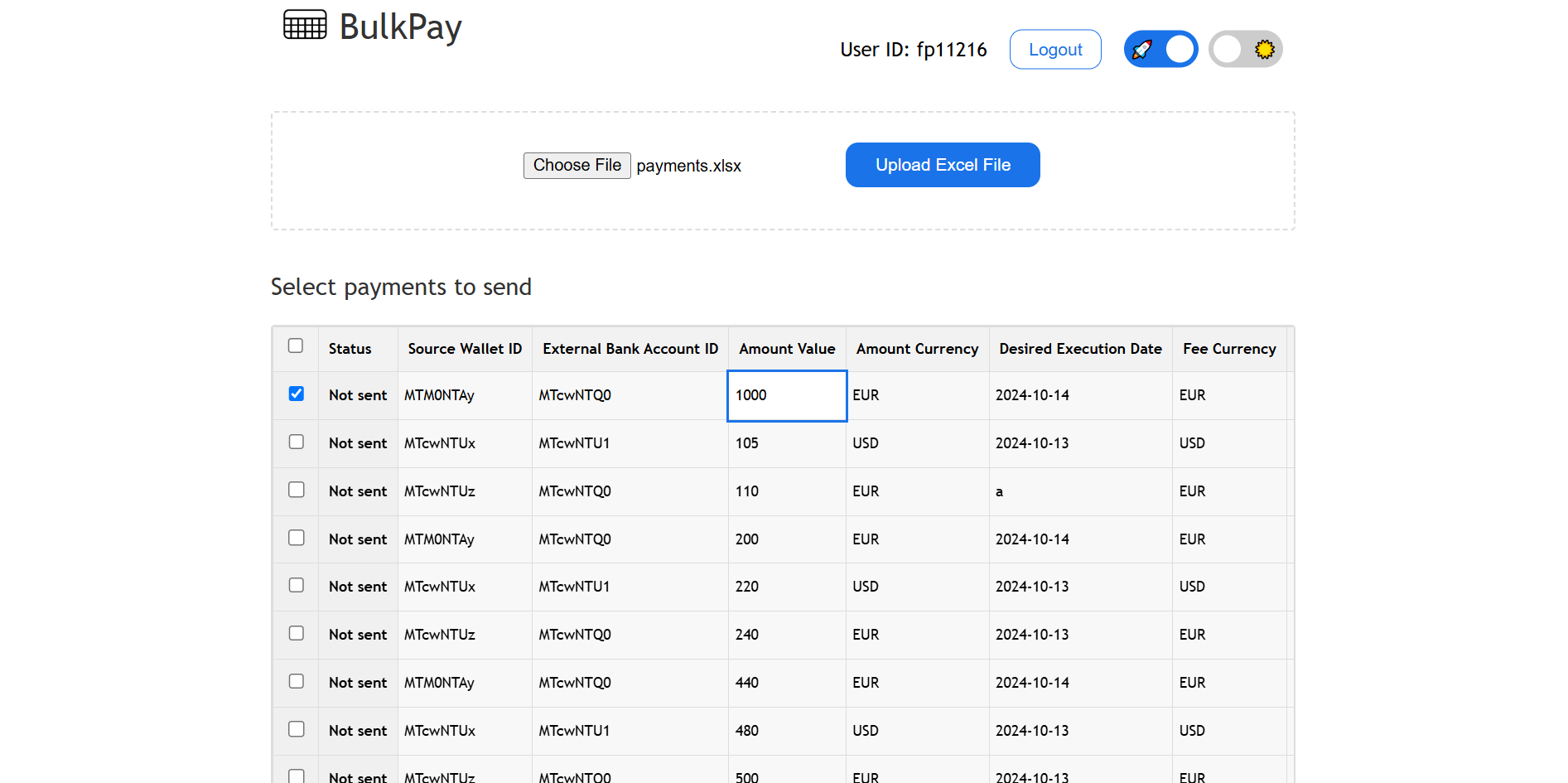 Bulk Payment Processor
